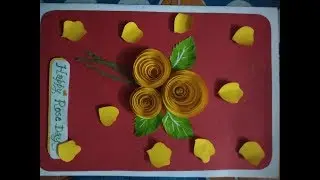 Rose Day Card Making DIY| How to make rose day card easily!!!!!!!!!
