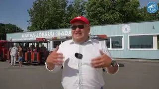 Туристический паровозик в Нарва-Йыэсуу
