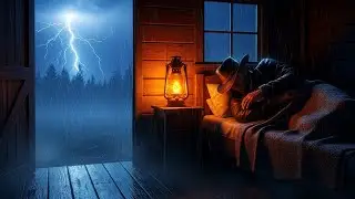 Sleeping on a Cozy Porch Bed During Night Time Thunderstorm | RDR2 ASMR Study Better Here