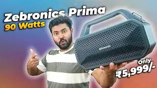 Zebronics Prima 90W Potable Speaker Review | 4 Driver Beast 😱 | Leather Finish | 9H Playtime