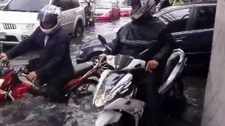 June 20 2016 Flood in the gem district Mahaesak road in Bangkok