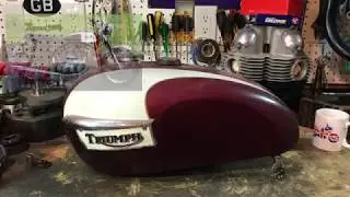 1977 Triumph Bonneville T140V - Gas Tank clean up