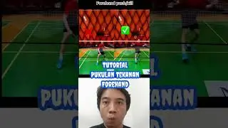 Tutorial Pukulan Tekanan Forehand Depan Bulutangkis #shorts #shortsbadminton