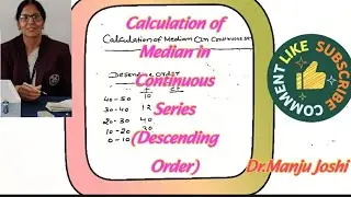 📝 Calculation of Median in Continuous series (Descending order) Exclusive and Inclusive series