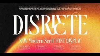 Disriete: A Modern Serif Display Font for Bold Typography