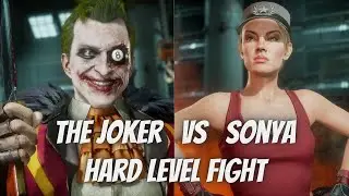 The Joker Vs Sonya - Hard Level Fight | MK 11