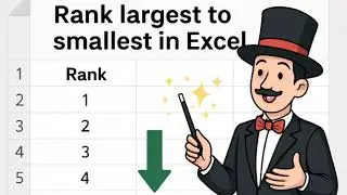 Excel Rank Formula || Largest to Smallest || Magic Trick Style || Excel in Hindi || Excel shorting