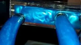 i7 water cooled using mayhems aurora supernova + mayhems deep blue dye