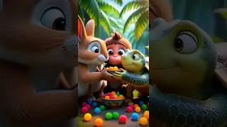 🐒🍬 Monkey Dropped His Candy 😱 | A Heart-Touching Lesson at the End ❤️ #shorts #cartoon #viral