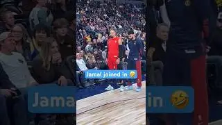 Jamal Murray joined in with Dillon Brooks&rsquo; pregame stare-down ☠️