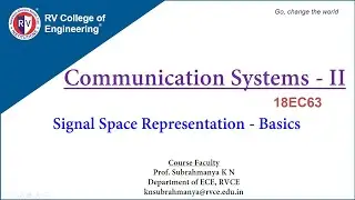 [Communication Systems - II] Signal Space Representation - Basics