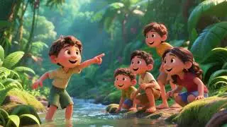 Kids Playing in the Jungle @mrxxe9017-mrxxe