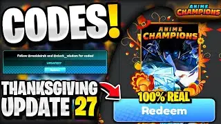 🤯*NEW* All Working UPDATE 27 CODES For Anime Champions Simulator! Anime Champions Simulator Codes