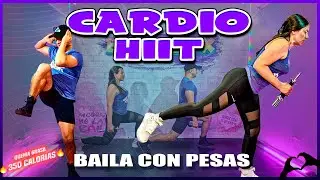 Hiit CARDIO Workout Toning 🔥 BAILA con PESAS 🔥 PIERDE PESO y TONIFICA