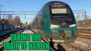 Taking the VY train from Sarpsborg to Halden. Norway.