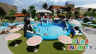 Outdoor large inflatable amusement funny park mobile inflatable ground water park | Ultra Infinity
