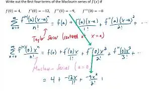 MacLaurin Series 1: Write out the first four terms of the Maclaurin series of f(x)