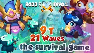 The Survival Game - TWILIGHT RANGER + NECRO vs TWINS for 21 Waves 9 Trillion - RUSH ROYALE