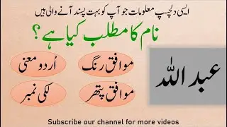 ABDULLAH Name Meaning |  ABDULLAH Lucky day |  ABDULLAH Lucky Stone |  ABDULLAH Numerology
