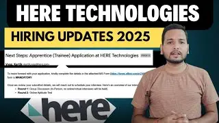 HERE TECHNOLOGIES HIRING PATTERNS | TRAINEE APPLICATION UPDATE | ONLINE APTITUDE TEST, NO ONLINE GD