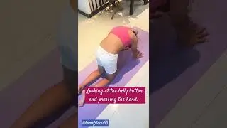 Looking at the belly button and pressing the hand#fitness#exercise#shorts