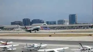 Take off at Runway19R in John Wayne Airport