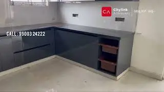 Sophisticated Spaces: Grey-White Acrylic Modular Kitchen Cabinet Designs #citylinkachievers #decor 