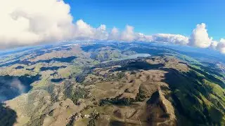 Checking out the rain-revived landscape of the Bay Area from my hang-glider