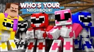 Minecraft Who's Your Daddy - HELLO NEIGHBOUR TAKES THE POWER RANGERS!