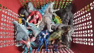Dinosaurs Jurassic world dominion T Rex, indominus Rex,Spinosaurus,Triceratops,kingkong vs Godzilla,