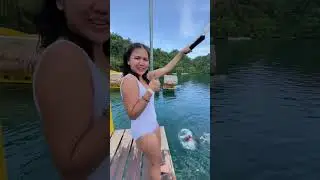 fun water jump place 😍 #travel #amusementpark #fun #waterpark #waterslide #swimming #waterjump