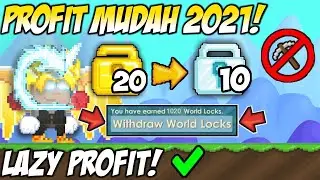 PROFIT MUDAH 2021 (LAZY PROFIT) 100% WORK - GROWTOPIA PROFIT 2021 | Hideki