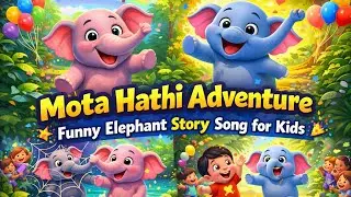 Mota Hathi Rhyme 🐘 | Funny Elephant Cartoon Song | Urdu Kids Rhymes