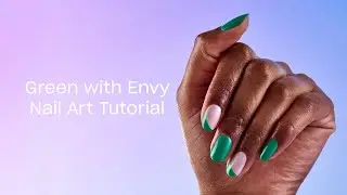 Green Swoosh Nail Art