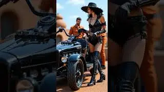 Girl and the Classic Car &ndash; A Timeless Journey 🚗💨