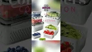 5 PCS Fruit storage Containers for Fridge with Removable Colander and Chopper Set