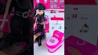 Satisfying Unboxing Wednesday Addams Doll & Funny Toilet Toy | ASMR Monster High Videos