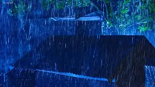 Fall into Sleep in Under 5 Minutes with Heavy Rain & Thunder on a Metal Roof of Farmhouse at Night
