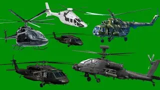 Green Screen Helicopter Footage | Free Chroma Key HD Clip | Green Screen Video