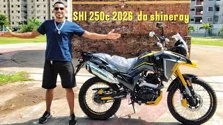 Apresento a vcs minha moto nova zero km SHI 250c ano 2026 da shineray a mais completa , adventure