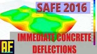 CSI SAFE 2016 &mdash; Прогибы железобетонных плит (мгновенные, без трещин)