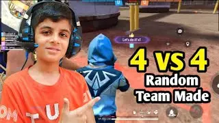 4 vs 4 Random Team Made | Free Fire Gameplay | Hasnain Gaming 5.0