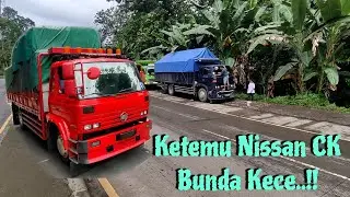Mbah Gotic gak sengaja ketemu truck NISSAN CK Bunda kece artis Jakarta main ke Jawa..!! 