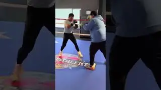 Canelo en las manoplas, prepar&aacute;ndose para enfrentar a Jaime Mungu&iacute;a. #canelo #boxingmitts #boxeo