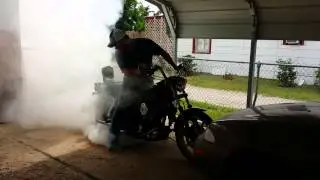 82 Sturgis burn out.