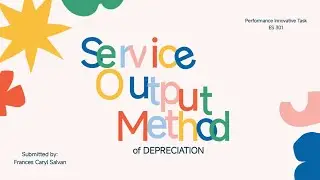 Depreciation using Service Output Method | ES 301 Engineering Economy 
