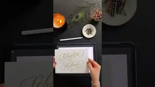 Custom Gold Foil Card in Procreate #shorts