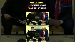 MOMENT  Zelenskyy presents Trump with photos of Ukrainian prisoners of war   Russia Ukraine War  CVR