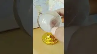 8CM MINI GLASS WORLD GLOBE WITH STAND