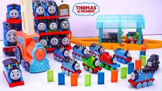 🚂💙 Thomas & Friends Track Toys Collection ASMR | Knapford Station Diecast Toy Train & Domino Set